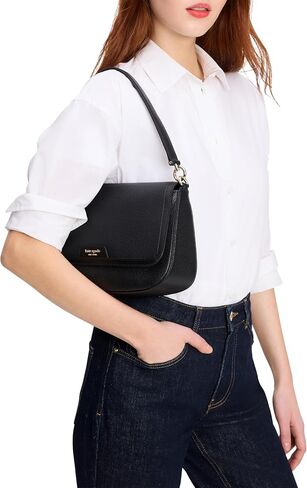 kate spade new york Women's Hudson Pebbled Leather Flap Shoulder Bag in Saudi Arabia