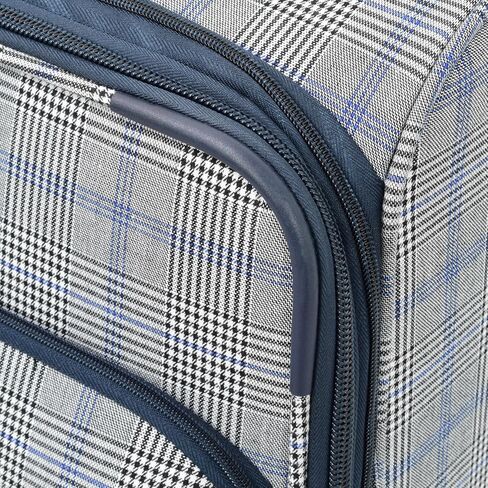 حقيبة لندن فوغ نايتسبريدج هايبرلايتس ذات الجوانب الناعمة القابلة للتوسيع، رمادي/كحلي منقوش، مقاس متوسط ​​25 بوصة in Kuwait