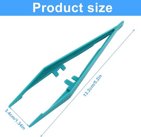 Litoexpe 50 Pcs 5.2 Inch Plastic Tweezers White, Beads Tweezers Craft Disposable Forceps for Handmade DIY Crafts Jewelry Making Kids Adult Family Home Classroom School Use Creative Game Tools in Saudi Arabia
