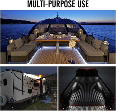 Xprite 60" Inch Blue LED Truck Bed Lights Strip Kit, Decoration Lighting Bar for Cargo Pickup Trucks Van SUV RV Boat, On|Off Switch - 2PCS in Kuwait