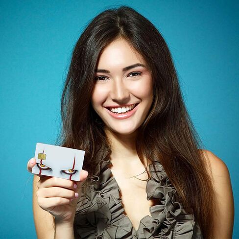 Small Chip Credit Card Stickers Slim Waterproof Anti-Wrinkling Removable Vinyl Decals Debit Card Skin in Saudi Arabia