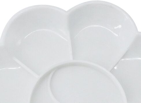 Color Palette 10PCS Plastic Flower Shape Color Palettes Art Alternatives White Mini Paint Tray Artist Watercolor Painting Supplies Painting Tools in Saudi Arabia