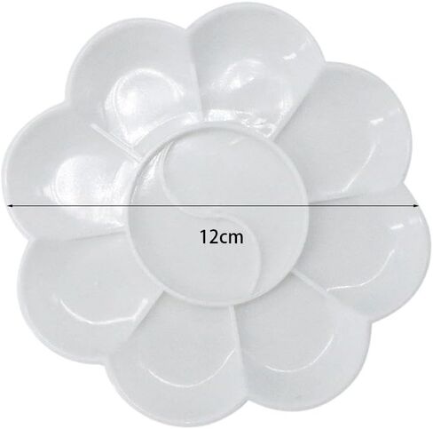 Color Palette 10PCS Plastic Flower Shape Color Palettes Art Alternatives White Mini Paint Tray Artist Watercolor Painting Supplies Painting Tools in Saudi Arabia