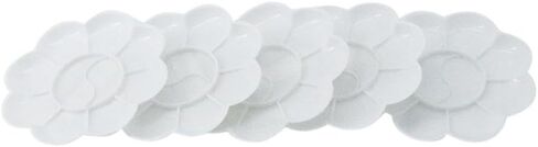 Color Palette 10PCS Plastic Flower Shape Color Palettes Art Alternatives White Mini Paint Tray Artist Watercolor Painting Supplies Painting Tools in Saudi Arabia