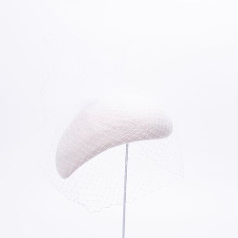 Lawliet Womens Teardrop Solid Color Wool Felt Veil Netting Fascinator A618 in Saudi Arabia