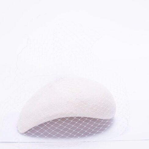 Lawliet Womens Teardrop Solid Color Wool Felt Veil Netting Fascinator A618 in Saudi Arabia