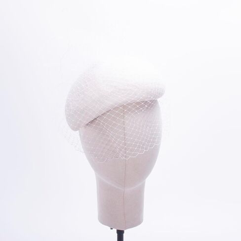 Lawliet Womens Teardrop Solid Color Wool Felt Veil Netting Fascinator A618 in Saudi Arabia