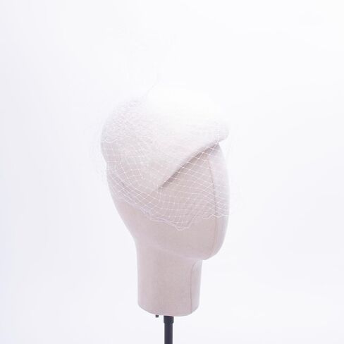 Lawliet Womens Teardrop Solid Color Wool Felt Veil Netting Fascinator A618 in Saudi Arabia