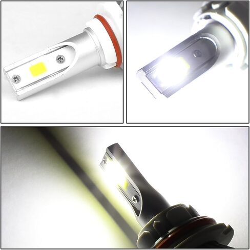 DNA Motoring HID-LED-LB-FAN-9005 Pair of LED Light Bulbs with Cooling Fan, White in Saudi Arabia