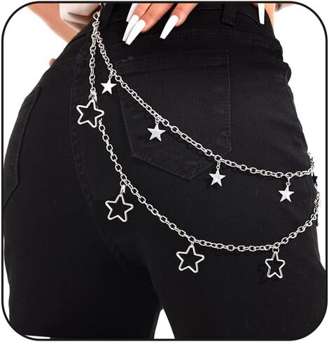 Punk Pants Chain Hip Hop Pocket Chain Trouser Chains Rock Wallet Chain for Men Waist Body Accessories for Women in Kuwait