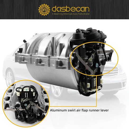 Dasbecan Intake Manifold with Gasket Compatible with 2006-2014 Mercedes Benz C230 C300 C350 E280 E350 GLK350 ML450 S400 SLK300 R350 V6 272 Engine Replaces# 2721402401 2721402201 2721402101 A2721402401 in Saudi Arabia