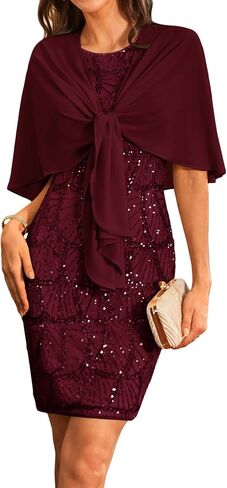 GRACE KARIN Womens Sequin Dress Mother of The Bride Dresses for Wedding Formal Dress Cocktail Evening Dress Two Piece Dress in Saudi Arabia