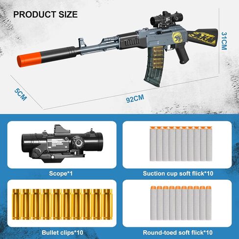 Shell Ejecting Shotgun Foam Blasters Realistic Pellet Soft Bullet Toy Gun Dart Sniper with Scope Rifle Fake Gun Shooting Game for Boys, Girls, Kids, and Adults Birthday Gift Age8-12 in Saudi Arabia