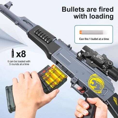 Shell Ejecting Shotgun Foam Blasters Realistic Pellet Soft Bullet Toy Gun Dart Sniper with Scope Rifle Fake Gun Shooting Game for Boys, Girls, Kids, and Adults Birthday Gift Age8-12 in Saudi Arabia