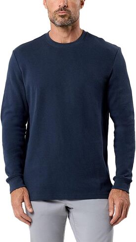 INTO THE AM Long Sleeve Waffle Knit Shirt S-4XL Premium Crew Neck Long John Thermal Shirts for Men in Saudi Arabia