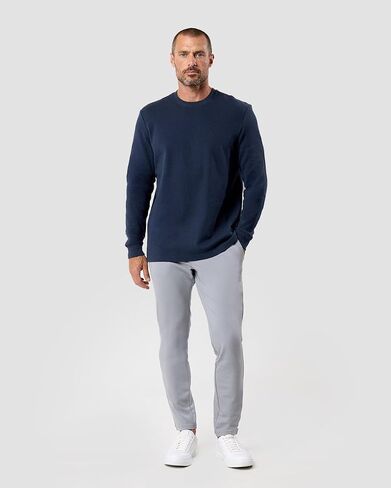 INTO THE AM Long Sleeve Waffle Knit Shirt S-4XL Premium Crew Neck Long John Thermal Shirts for Men in Saudi Arabia
