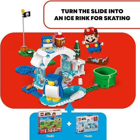 LEGO Super Mario Penguin Family Snow Adventure Expansion Set, Build and Display Toy for Kids, Includes a Goomba Figure and Baby Penguin, Gift for Gamers, Boys and Girls Ages 7 and Up,71430 in Saudi Arabia