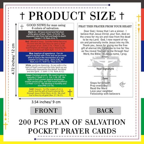 Zhanmai 200 قطعة خطة مجمعة لبطاقات الخلاص، مسالك الإنجيل، بطاقات بريدية مقدسة، بطاقات صلاة، آيات الكتاب المقدس الملهمة المسيحية، إشارة مرجعية مخططة للرجال والنساء والمراهقين، أداة خدمة in Kuwait