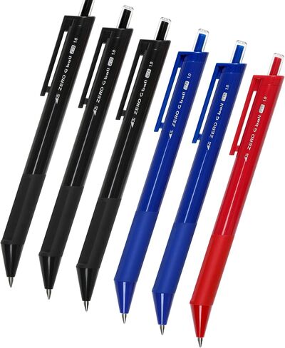Standard Ballpoint Pen, 0.7 mm, 3 color Ink(black,blue,red), mix Body, 6 pens per Pack in Saudi Arabia