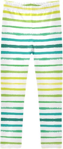 Dussdil Colorful Striped Straight Lines Girl's Leggings for Kids Toddler Girls Sweatpants Legging Pants Ballet Tights in Saudi Arabia