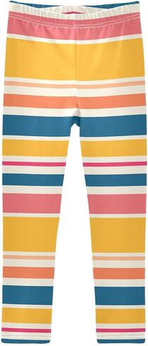 Dussdil Colorful Striped Straight Lines Girl's Leggings for Kids Toddler Girls Sweatpants Legging Pants Ballet Tights in Saudi Arabia