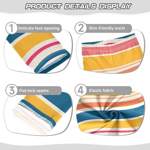 Dussdil Colorful Striped Straight Lines Girl's Leggings for Kids Toddler Girls Sweatpants Legging Pants Ballet Tights in Saudi Arabia