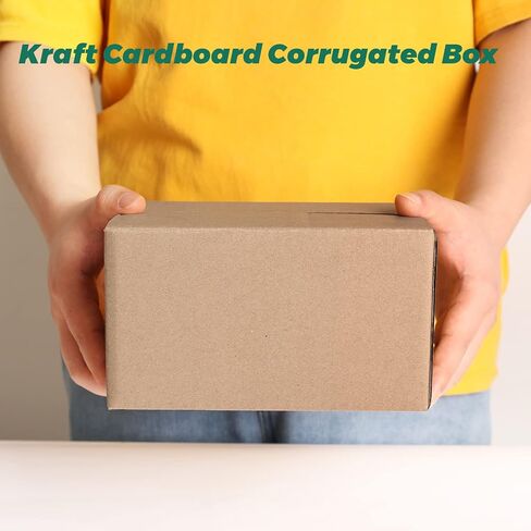 Mat Board Center, 8x8x8 Inches Shipping Boxes for Mailing Moving Packaging, 25 Pack Corrugated Cardboard Boxes for Small Business, Kraft in Kuwait