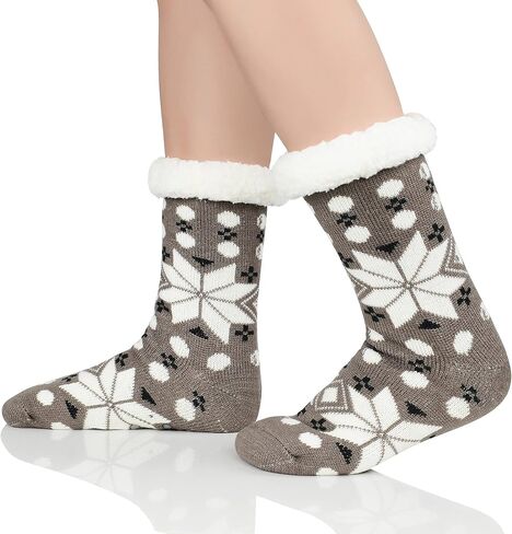American Trends Christmas Slipper Socks Women Fuzzy Socks Gripper Non Slip Womens Warm Cozy Socks Athletic in Saudi Arabia