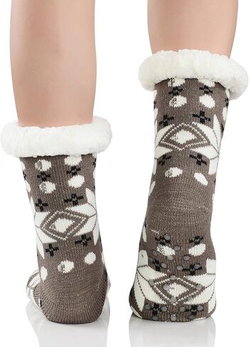 American Trends Christmas Slipper Socks Women Fuzzy Socks Gripper Non Slip Womens Warm Cozy Socks Athletic in Saudi Arabia