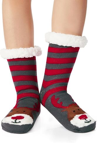 American Trends Christmas Slipper Socks Women Fuzzy Socks Gripper Non Slip Womens Warm Cozy Socks Athletic in Saudi Arabia