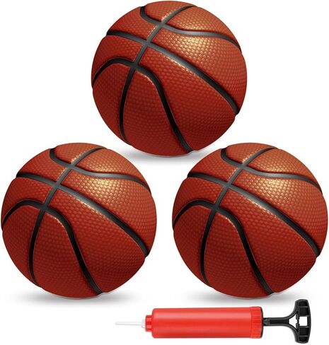 gmaophy 4 حزمة كرات السلة الصغيرة، 6 "مجموعة كرة السلة الصغيرة مع مضخة، كرات السلة لطوق كرة السلة المصغرة، لعبة كرة السلة الصغيرة للأطفال الصغار الأطفال المراهقين لحمام السباحة، في الداخل، في الهواء الطلق in Kuwait