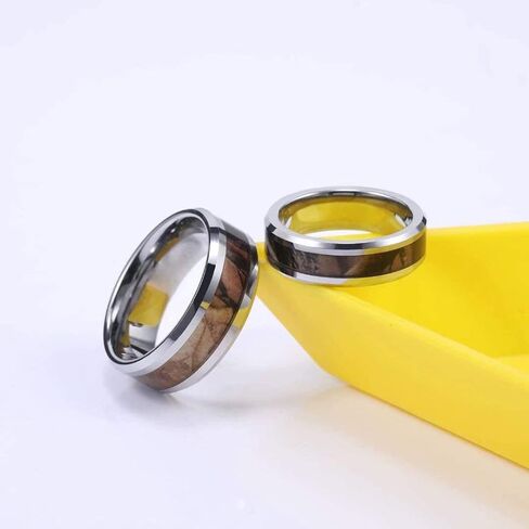 6 مللي متر 8 مللي متر العصابات الزفاف كامو للرجال النساء الصيد خواتم كربيد التنغستن الراحة تناسب حجم 5-13 in Kuwait