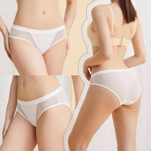 ملابس داخلية بيكيني نسائية مثيرة، سراويل داخلية شبكية ناعمة قابلة للتنفس للنساء، عبوة من 3 مقاسات S-2XL in Kuwait