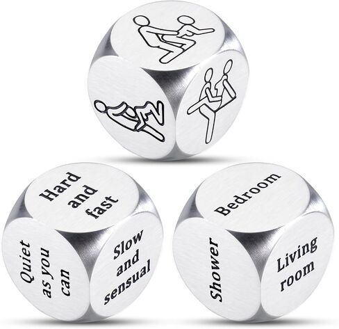3Pcs Iron 6th Anniversary for Him Her Wedding Gifts for Couple Date Night Ideas Dice 6 Year Wedding Anniversary for Husband Wife Boyfriend Girlfriend Christmas Valentines Birthday Gifts for Women Men in Saudi Arabia