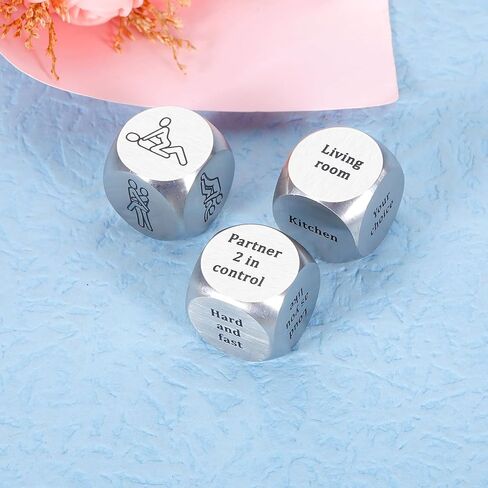3Pcs Iron 6th Anniversary for Him Her Wedding Gifts for Couple Date Night Ideas Dice 6 Year Wedding Anniversary for Husband Wife Boyfriend Girlfriend Christmas Valentines Birthday Gifts for Women Men in Saudi Arabia