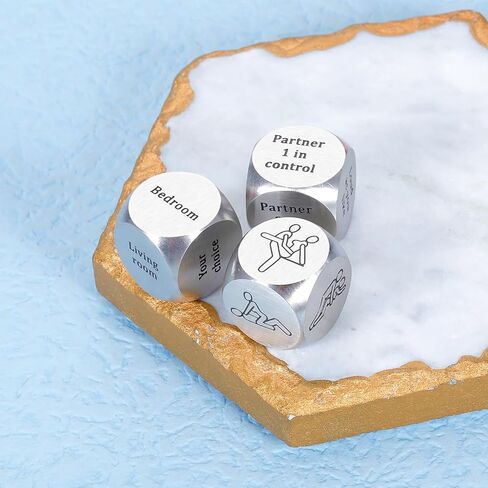 3Pcs Iron 6th Anniversary for Him Her Wedding Gifts for Couple Date Night Ideas Dice 6 Year Wedding Anniversary for Husband Wife Boyfriend Girlfriend Christmas Valentines Birthday Gifts for Women Men in Saudi Arabia