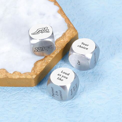 3Pcs Iron 6th Anniversary for Him Her Wedding Gifts for Couple Date Night Ideas Dice 6 Year Wedding Anniversary for Husband Wife Boyfriend Girlfriend Christmas Valentines Birthday Gifts for Women Men in Saudi Arabia