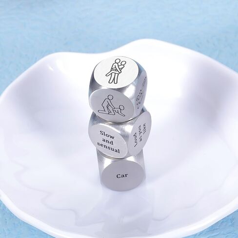 3Pcs Iron 6th Anniversary for Him Her Wedding Gifts for Couple Date Night Ideas Dice 6 Year Wedding Anniversary for Husband Wife Boyfriend Girlfriend Christmas Valentines Birthday Gifts for Women Men in Saudi Arabia