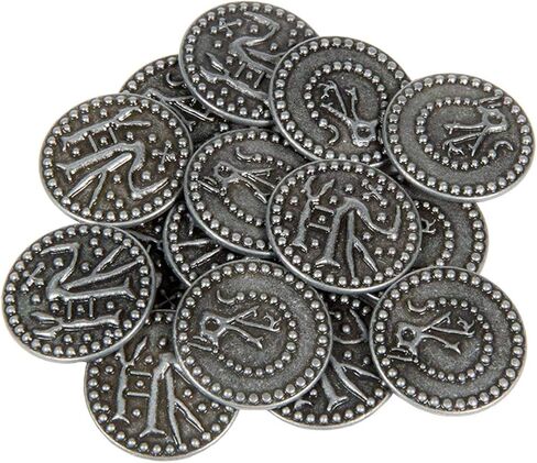 Renaissance Themed Gaming Coins - Jumbo 35mm 6-Pack, Novelty Fantasy Replica Coins in Kuwait
