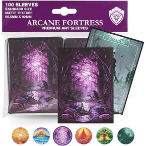 MTG Card Sleeves – 100 Count | Ultra-Durable Matte Art Card Sleeves for Intense Shuffling | Premium Fit for Magic: The Gathering Cards | Standard Size Wear-Resistant MTG Sleeve - Green