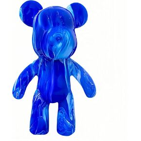 YONXID DIY Fluid Bear Painting Kit - Creative Home Decor Handcrafted Teddy Bear, Bearbrick Figure, and Bears to Paint Dolls for Birthday & Valentine's Day Gifts (9.05 Inches, Bear)