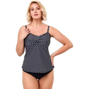 Women Mastectomy Pocketed Tankini Two-Piece Swimsuit