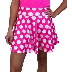 Pink & White Polka Dot Minnie Skater Skirt - Made in USA