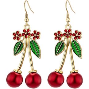 Christmas Cherry Earrings for Women, E01R