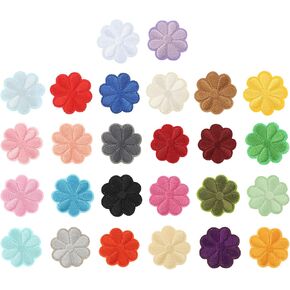 PATIKIL Sew Embroidered Patches, Velvet Elbow Knee Patches Plum Blossom Repair Patches Kit for Clothing Sweater Pants Shirts Jackets Mending and Decorating, Multicolored
