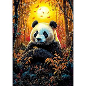 RICUVED Diamond Art Painting Kits for Adults, Panda Diamond Painting Kits 5D Animal Diamond Art Kit for Beginner, Diamond Painting Full Round Drill Art and Crafts for Gift Decor 30x40cm