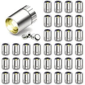 36 Pcs - Miniature Lights for Dollhouse,Miniature LED Lights for Handcraft,Mini Spot Lights Battery Operated, Tiny Decoration Lights,LED for Balloons,Party Decoration (Warm White)
