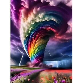 JFYHAB Aurora Diamond Painting Kits for Adults, 5D Diamond Art for Begginers, DIY Diamond Art Kits, Full Round Drill Diamond Paintings for Adults for Home Wall Decor, 12x16in