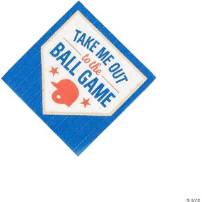 BASEBALL BEVERAGE NAPKIN - Party Supplies - 16 Pieces