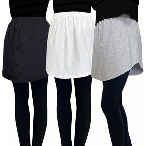 Button Shirt Extender Mini Length Tops Extension Stretch Layering Fake Top Lower Sweep in Kuwait